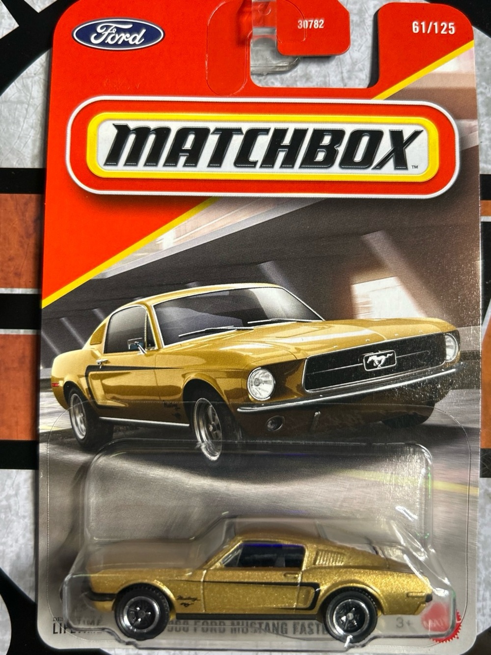 Match Ford Mustang Fastback Kids Toy Car - Gold